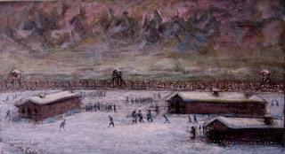 Il campo di concentramento di Wietzendorf in un quadro del pittore ex internato Ettore Ponzi