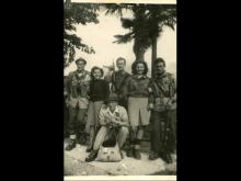 Gruppo di partigiani della brigata Cesare Battisti. Intra. 1945, dopo la Liberazione.