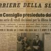 Il Gran Consiglio presieduto dal Duce prende una serie di vitali decisioni per la difesa della razza. Corriere della Sera, 7 ottobre 1938.
