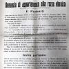 Manifesto "Denunzia di appartenenza alla razza ebraica", firmato dal Podestà di Stresa Enrico Pozzani